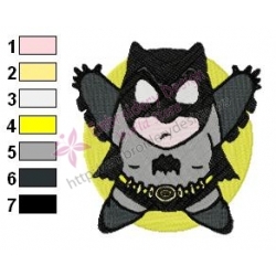 Chibi Batman Embroidery Design 03